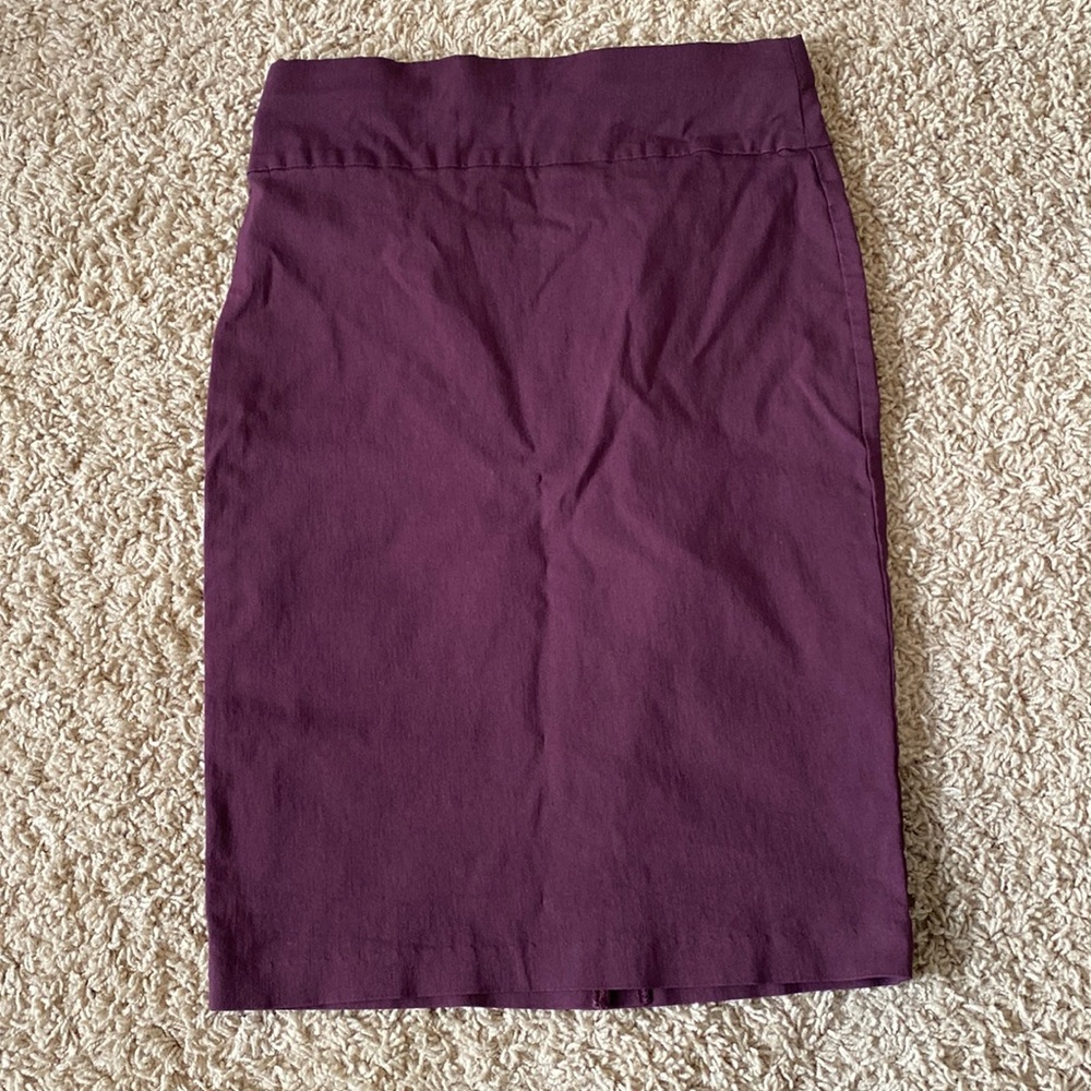 Maurices Burgundy Pencil Skirt